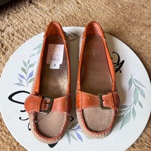 Cole Haan Orange Leather Flats